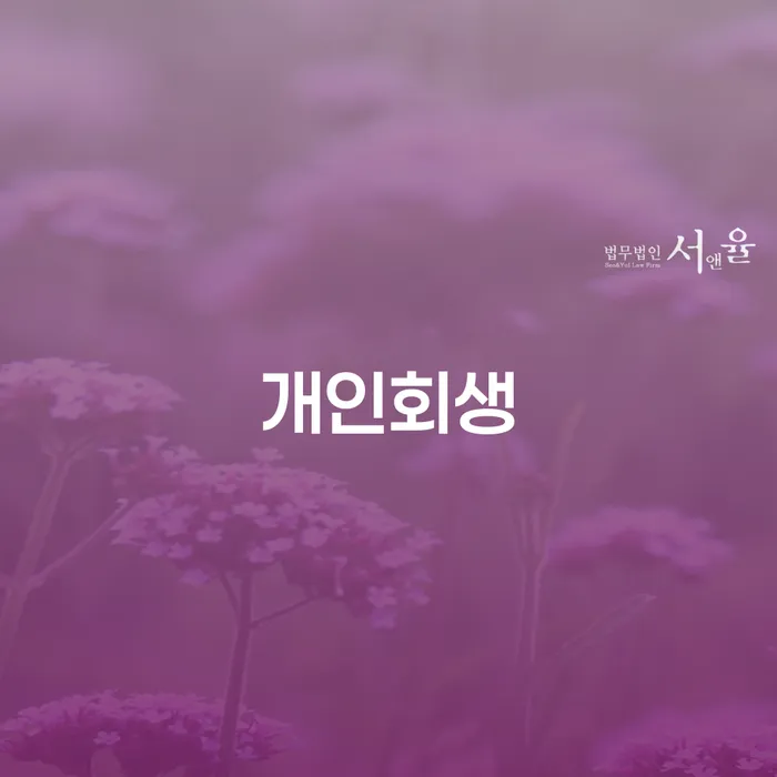 개인회생 신용회복 살펴보세요